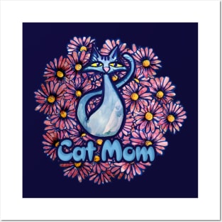 Cat Mom Posters and Art